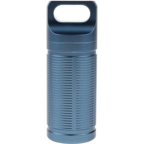 Ultra-light Titanium Outdoor Multi-purpose Waterproof Pill Case Box Emergency Mini Medicine Container Capsule Bottle