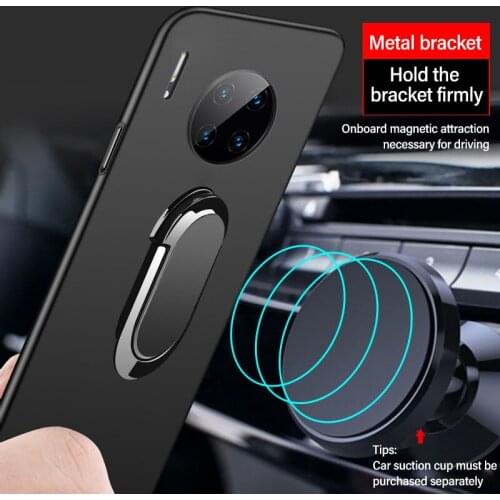 Ultra-thin Magnetic Hard Matte PC Phone Case For Huawei Mate 30 20 10 9 8 7 Lite Pro Honor 20 9X Ring Bracket Frosted Cover