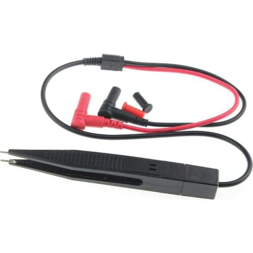 SMD SMT Chip Test Clip Lead Probe Digital Multimeter Meter Tweezer For Resistance Capacitance Measurement