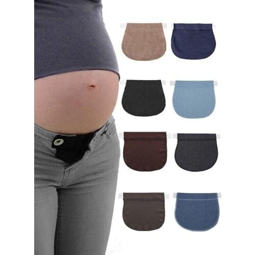 Pregnancy Waistband Belt Pants Maternity Adjustable Extended Button Pant Belts Elastic Pants Lengthening Pregnant Women Wear