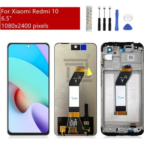 For Xiaomi Redmi 10 LCD Display Touch Screen Digitizer Assembly with Frame for redmi 10 display replacement Repair Spare Parts