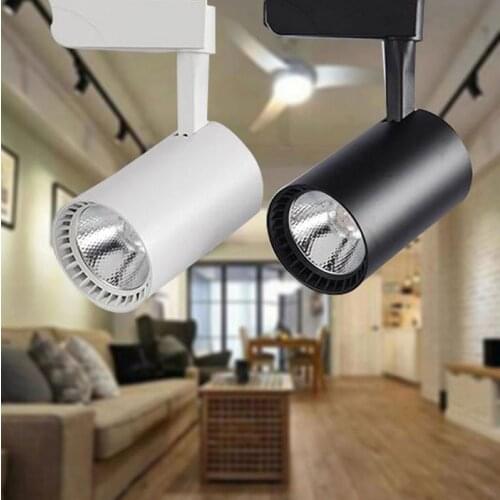 1pcs COB 12W 20W 30W Led Track light aluminum Ceiling Rail Track lighting Spot Rail Spotlights Replace Halogen Lamps