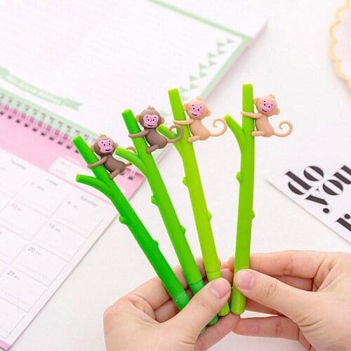1Pcs Little monkey climbing tree pen creative Ballpoint Pens For Kids Girls Gifts School Writing Supplies Novelty Stationery