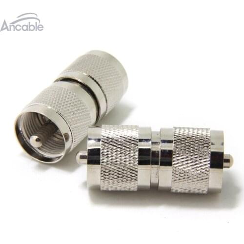Ancable 2-Pack UHF Male to Male PL-259 Connector RF Coax Adapter for CB Ham Two-Way Radio Antenna