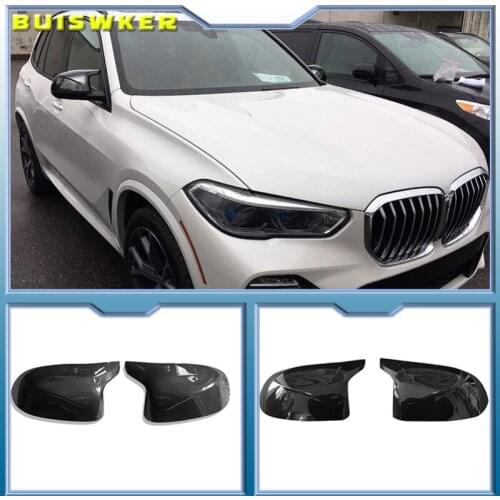 Auto Car Rear View Side Mirror Cover Trim for BMW F25 X3 F26 X4 F15 X5 F16 X6 14-18 Carbon Fiber Style