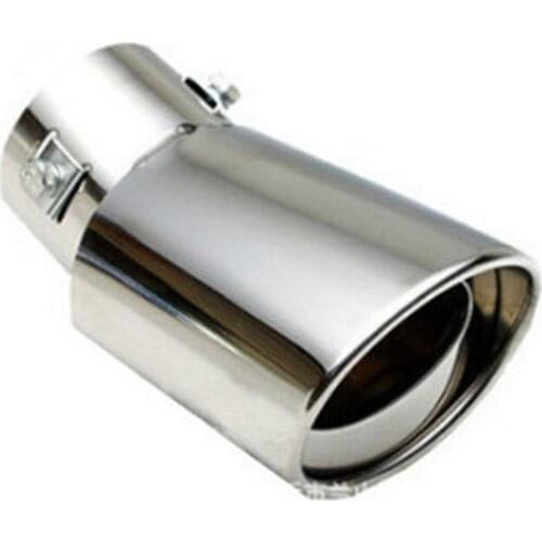 Car Universal Round Bend Stainless Steel Chrome Exhaust Tail Muffler Tip Pipe