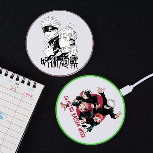Jujutsu Kaisen Wireless Charger Pad for Iphone 12 11 X XR Wireless Charging Charger FOR Samsung Huawei XIAOMI10