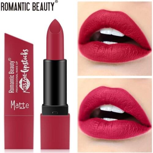 Romantic Beauty Semi-matte Hot-selling Lipstick Lip Gloss Waterproof Non-sticky Cup Long-lasting Moisturizing Lip Makeup Care