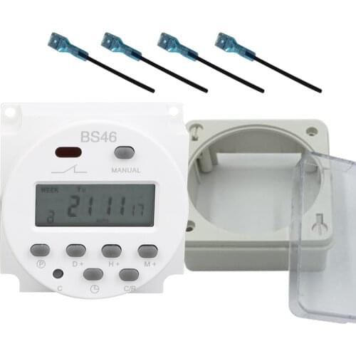 12V-240V power outages memery microcomputer timer switch good quality digital timer with Waterproof dustproof shell four lines