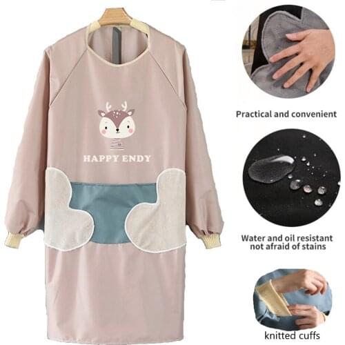 Household Kitchen Apron sleeved Home Cooking Baking Coffee Shop Cleaning Aprons Kitchen Accessories