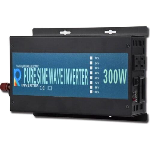 300w Pure Sine Wave Power Inverter Battery Charger Controller LED display Off-grid Car Solar DC 12V 24V 48V to AC 120V 220V