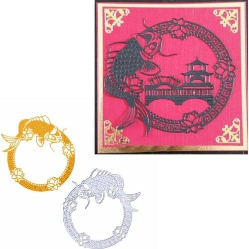 Surplus year after year Metal Cutting Dies Stencils fish big splash Die Cuts For Card Making Decoration New 2019