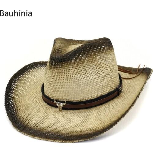 Summer Hats Breathable Cowboy straw hat mens Women Casual Beach Hats Sun Hats British Style Hat