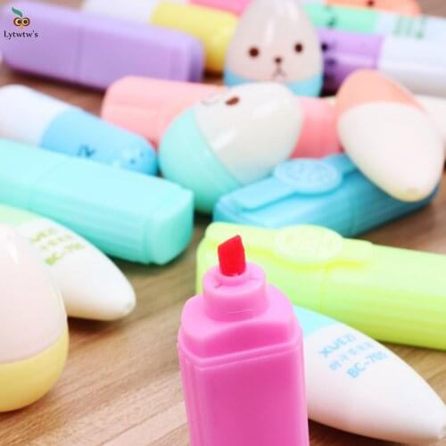 Cute Mini Pill Highlighter Lovely Cartoon Paint Marker Pen School Office Office Stationery Supply Capsule Vitamin Kawaii Funny