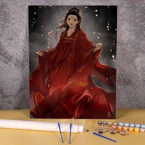 Mo Dao Zu Shi Coloring By Numbers Painting Set Oil Paints 40*50 Paiting By Numbers Loft Wall Picture Adults Wholesale