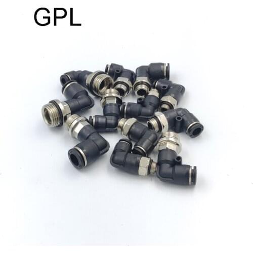 Pneumatic Fitting PL Elbow quick connector components with sealing ring Fitting for trachea hose 4 6 8 10 12mm