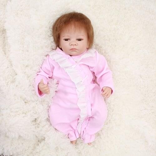 Bebes reborn juguetes 20"50cm realistic silicone reborn baby doll child gift play house toys pink girl newborn fake baby dolls