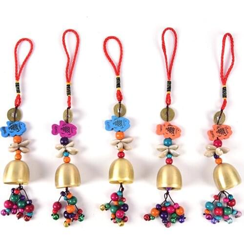 Retro Copper Bell Mobile Wind Chime Home Yard Home Garden Outdoor Living Hanging Decoration