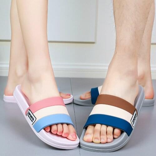 2020 new couple sandals and slippers summer fashion trend indoor outdoor wear home bathroom bathing women slippers men slippers