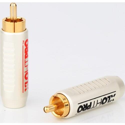 8PCS lot USA HIFI RCA Plug Hi-end Coaxial RCA Connectors Audio Signal Wiring Terminal Plugs