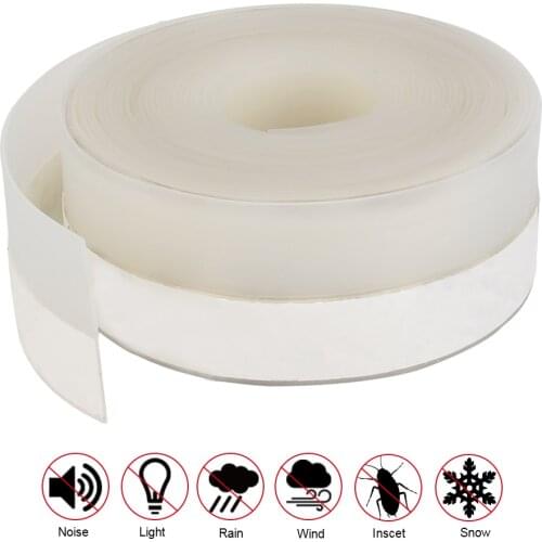 Silicone Insect Door Strip Window Seal Draught Dust Soundproofing Self Adhesive Door Seal Strip Width 35MM 5M Weather Strip