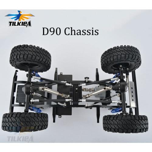 CNC Machined 1/10 Scale Alloy Rc Rock Crawler Metal Gelande II Defender D90 Chassis RC4WD Good Quality
