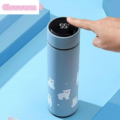 Glowworm 450ML Temperature LED Display Thermos Coffee Tea Milk Mug Vacuum Flasks Stainless Steel Water Bottle for Travel Car