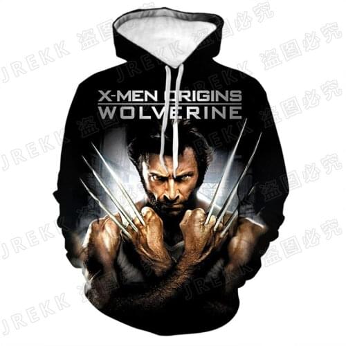 New Fashion X-Men Wolverine Hoodies Cool Men Women Children Sweatshirts 3D Print Pullover Streetwear Boy Girl Kids Casual Tops