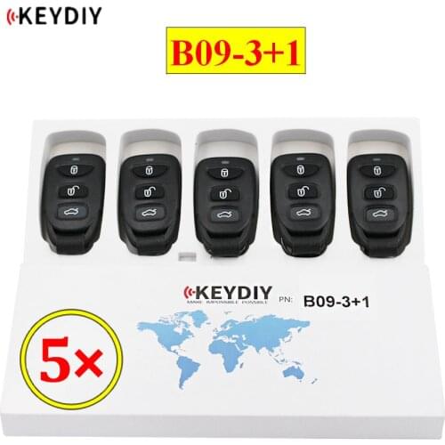 5pcs/lot KEYDIY B series B09-3+1 3+1 button universal KD remote control for KD200 KD900 KD900+ URG200 KD-X2 mini KD