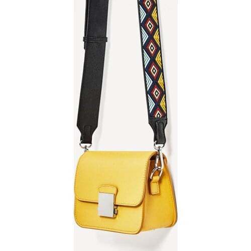 Messenger Bags Women Flap PU Leather Shoulder with Two Wide Strap Crossbody Bags Best Sale-WT