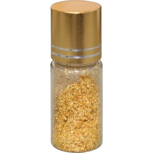 24K Gold Leaf Sheets for Art Crafts Design Gilding Framing Scrap Premium Golden Edible Gold Leaf Sheets Gold Foil Flakes 0.1g