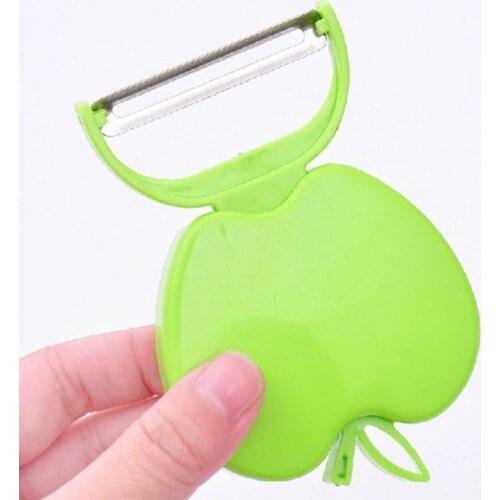1pc practical mini foldable fruit parer peeler portable tool gadgets paner apple shape kitchen tools