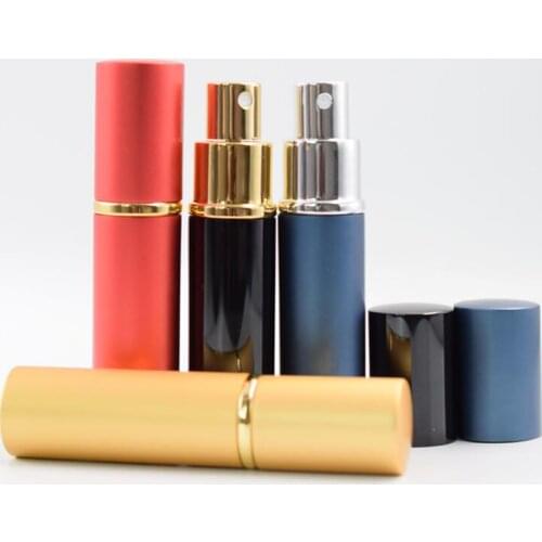 10ml Aluminum Glass Bottle 10ML Gift Perfume Bottles Refillable Mini Scent-bottle Perfume Atomizer Empty Bottle LX9093