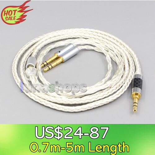 LN007045 16 Core OCC Silver Plated Headphone Cable 7mm High Step For Hifiman Sundara Ananda HE1000se HE6se he400i he400se Arya