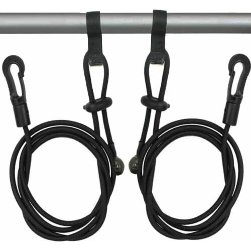 2/PK Kayak Canoe Paddle Leash Clip Safety Fishing Rod Tether Holder Lanyard Zip