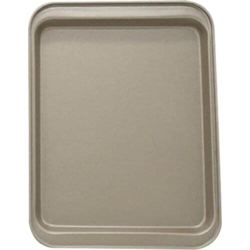 2pcs Rectangle Baking Pan Cookie Biscuit Pastry Stainless Steel Baking Oven Tray Non-stick Coating