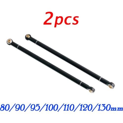 2PCS Land Rover D90 Pull Rod Linkage Metal Link Spare Parts For 1/10 RC Crawler Truck Car Axial SCX10 80/90/95/100/110/120/130mm