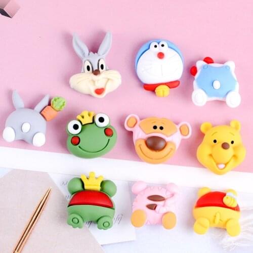 10Pair Resin Cartoon Scrabook Embellishments DIY Cream Phone Case Material/Hair Rope/Hairpin Resine Flatback Jewelry Accessories