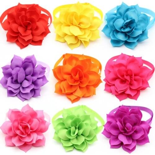 50 Pcs Pet Dog Grooming Bowties Flower Dog Bow tie Necktie Adjustable Puppy Dog Collar Accessories Pet Supplies