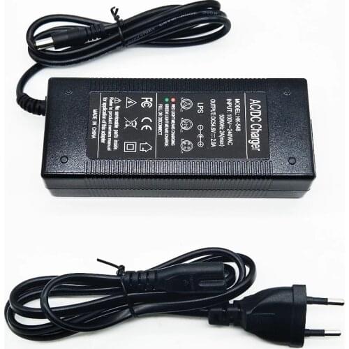 54.6v2a carregador de bateria de lítio da bicicleta elétrica 54.6 v 2a para 48 v carregador de lítio 54.6v2a