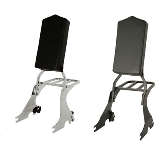 Motorcylce Black Backrest Sissy Bar & Luggage Rack For Harley Sportster XL 883 1200 Iron883 48 72 2004-2017