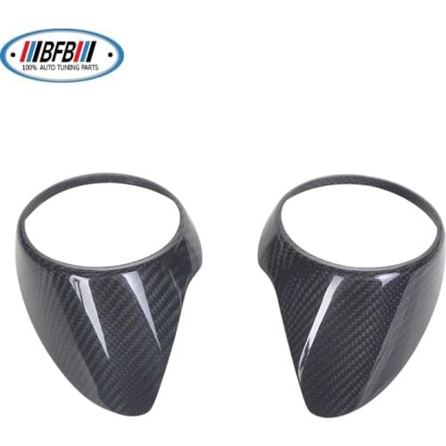 BFB 2pcs Rear seat Aircondition frame cover air outlet frame Interior Trims Glossy black Dry Carbon For Alfa Romeo Stelvio 2017