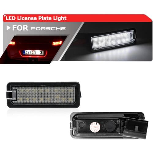 For Porsche Boxster Cayman Carrera Cayenne 987/997/958 2x CANBus Error Free White Led Number License Plate Light Kits Lamp