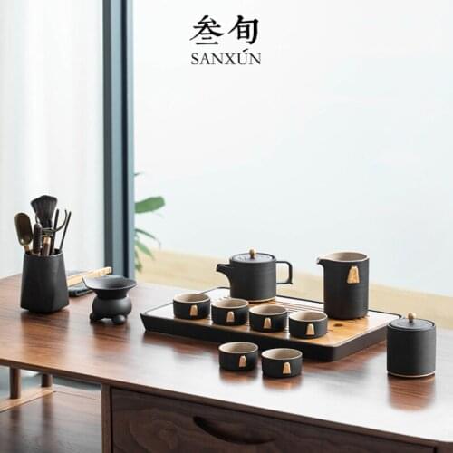 Aesthetic Simple Tea Set Ceramic Luxury Tea Set Green Tea Cup Teapot Tea Set Travel Portable Teaware Taza Te Japones Teaware BC