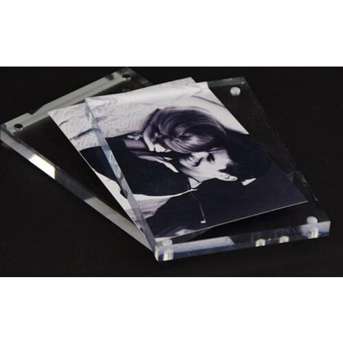 5inch 6inch 7inch Photo Frame Rectangle Magnet Picture Frame DIY Acrylic Transparent Frames Picture Holder for Home Decor