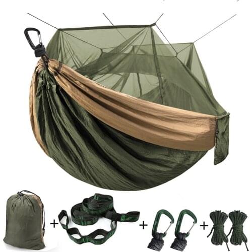 Portable Mosquito net Hammock Double-person Folded Into The Pouch Mosquito Net Hammock Hanging Bed For Travel Kits Camping