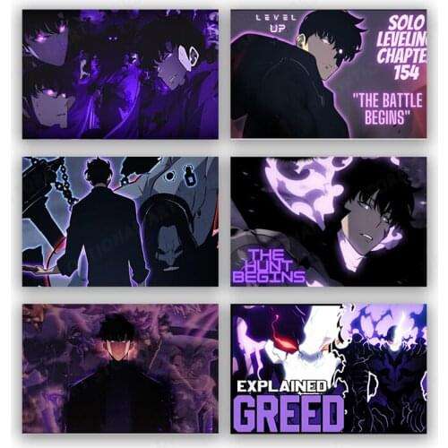 Hd Prints Pictures Wall Artwork Japan Anime Canvas Painting Solo Leveling Poster Home Decoration Modular For Living Room Framed