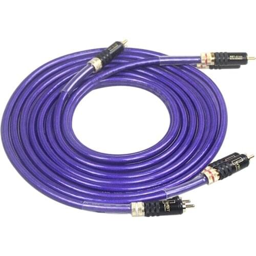 Hifi Silver Plated RCA Cable Professional 2RCA Male to Male WBT-0144 RCA Audio DVD Amplifier Interconnector Cable