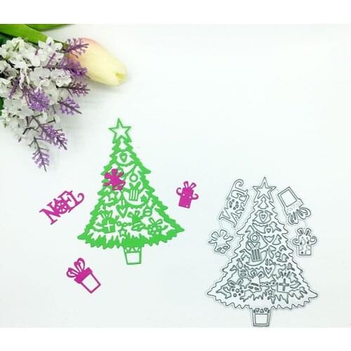 Julyarts 5Pcs Christmas Tree New Dies Metal Cutting Die For DIY Scrapbooking Die Paper Embossing Card Making Craft Die Cut