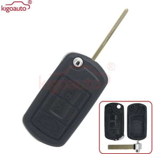 Kigoauto Flip key shell HU92 blade 3 button for Landrover LR3 LR4 Rangerover 2007 2008 2009 2010